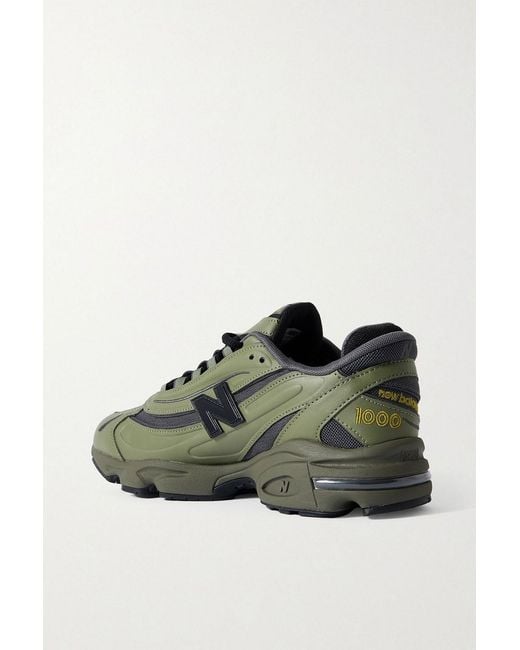 New Balance Green M1000 Embroidered And Mesh Sneakers for men