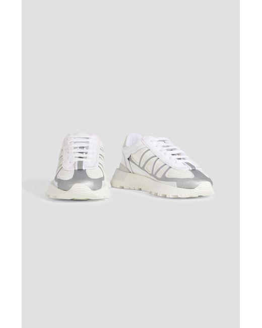 Maison Margiela White 50-50 Coated Mesh And Leather Sneakers