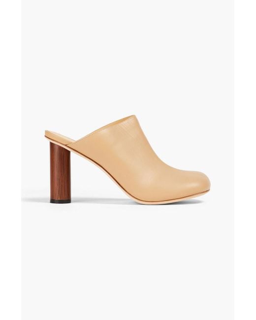 A.W.A.K.E. MODE Natural Ariana 80 Leather Mules