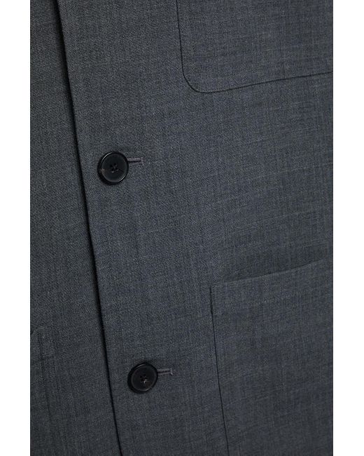 FRAME Black Wool-Blend Shirt Jacket for men