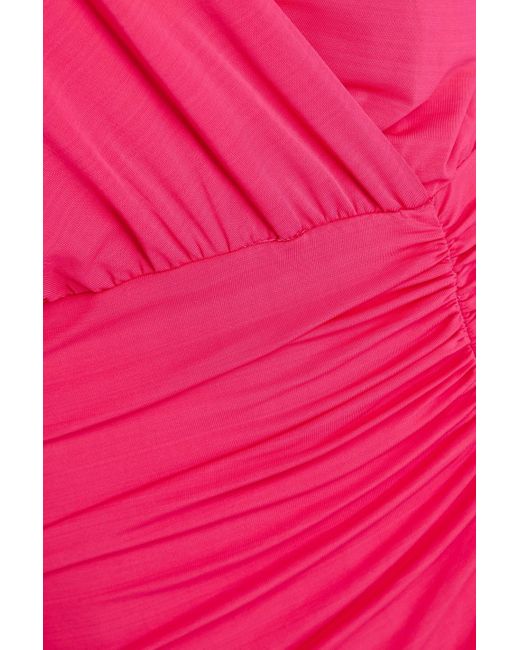 Jonathan Simkhai Pink Ellie Ruched Maxi Dress