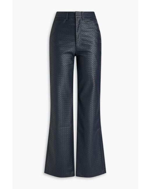 ROTATE BIRGER CHRISTENSEN Blue Woven Wide-Leg Pants