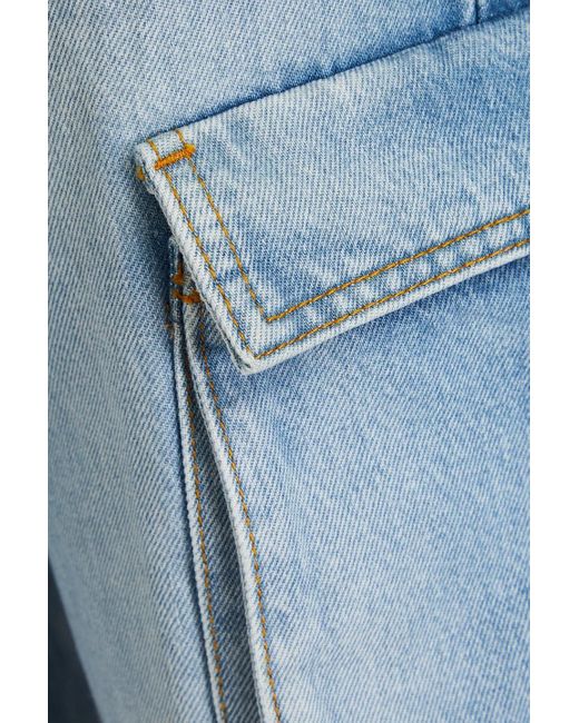 Sandro Blue Hoch sitzende jeans mit geradem bein in ausgewaschener optik