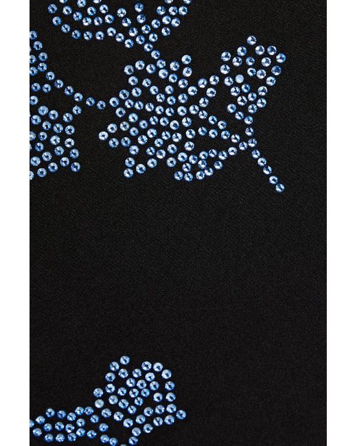 16Arlington Black Minirock aus jersey mit floralem print und kristallverzierung