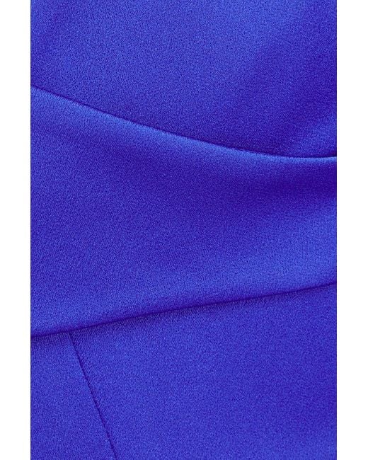 Alex Perry Green Linden Wrap-effect Satin-crepe Midi Dress