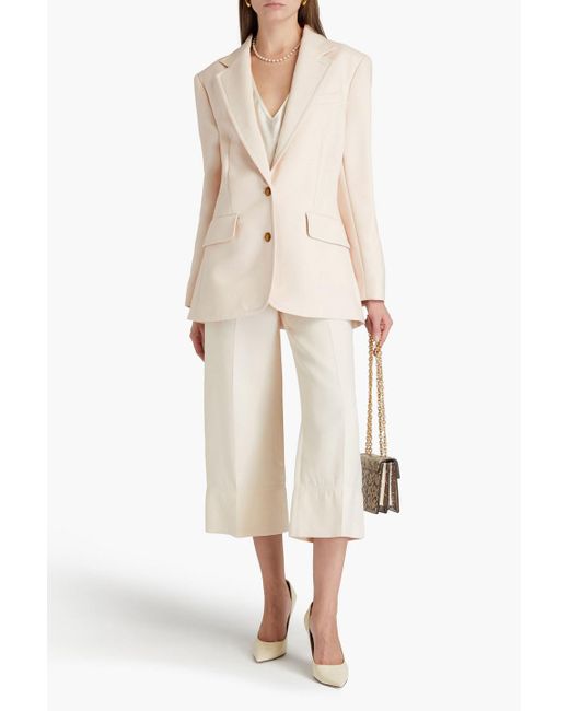 Zimmermann Natural Wool-blend Crepe Blazer