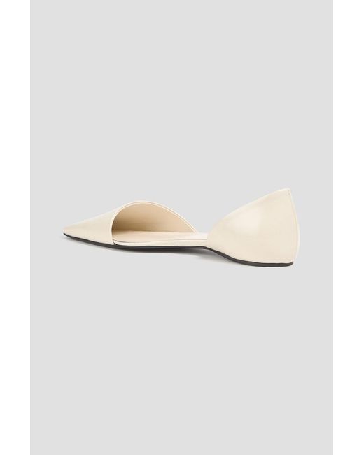 Totême White Leather Flats