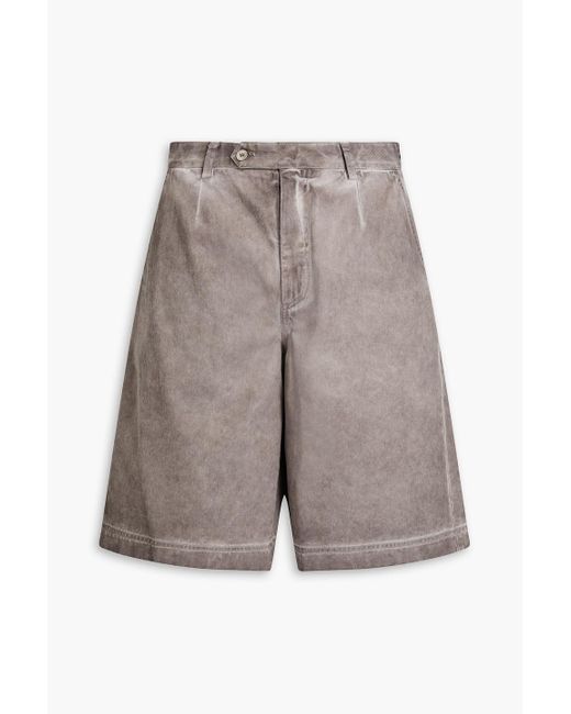 Dolce & Gabbana Gray Faded Denim Shorts for men
