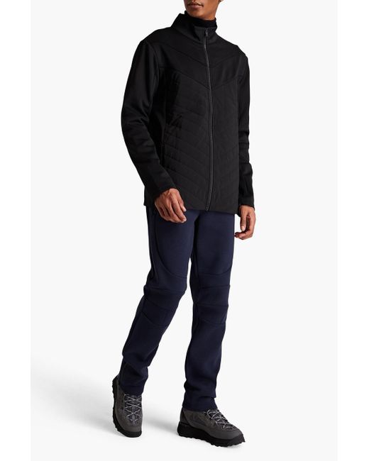 Fusalp Black Quilted Stretch-jersey And Shell Jacket for men