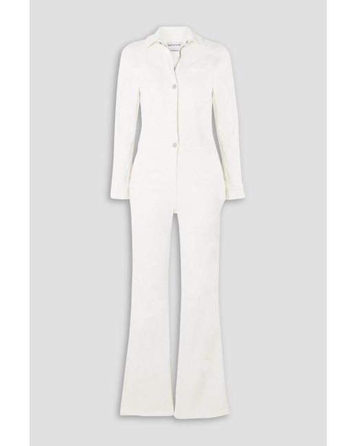 Rivet Utility White Rulebreaker Denim Jumpsuit