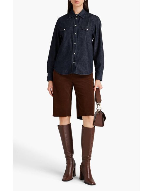 Officine Generale Blue Livia Denim Shirt