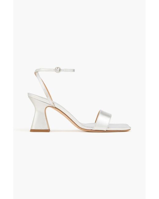 Aeyde White Fenna Leather Sandals