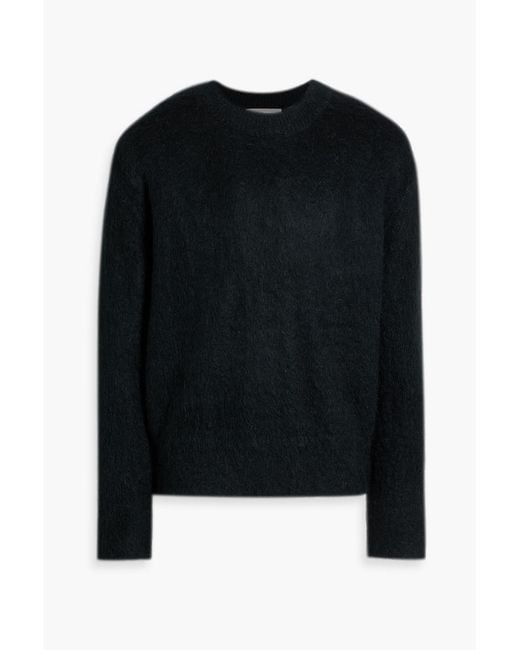 LE17SEPTEMBRE Black Brushed Knitted Sweater for men