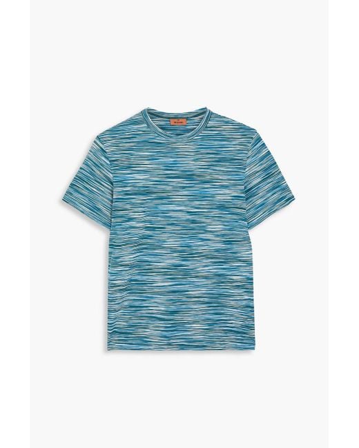 Missoni T-shirt aus baumwoll-jersey in space-dye-optik in Blue für Herren