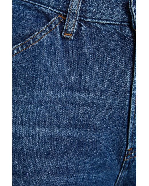 FRAME Blue Le baggy Palazzo High-rise Wide-leg Jeans