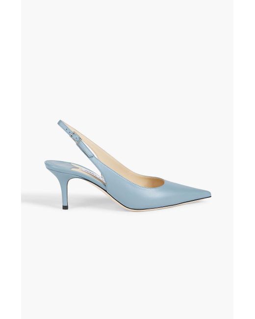 Jimmy Choo Harper 65 Leather Slingback Pumps in Blue Lyst