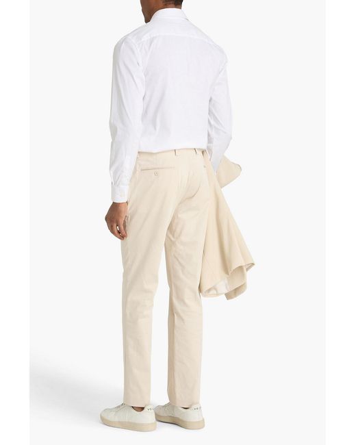 Sandro Natural Cotton-Blend Twill Pants for men