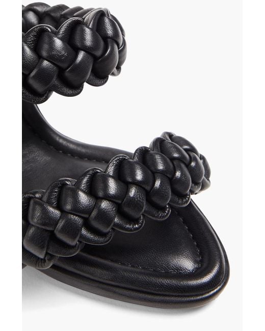 Alexandre Birman Black Francis 85 Braided Leather Sandals