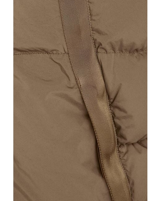 C P Company Brown Webbing-Trimmed Quilted Shell Down Jacket for men