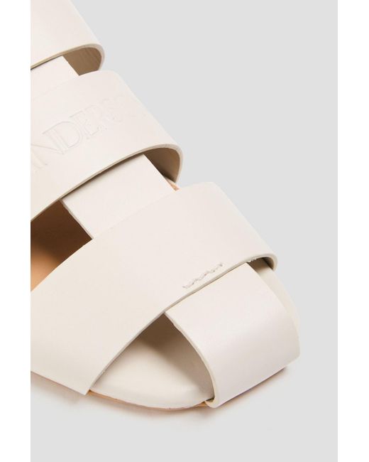 J.W. Anderson White Leather Slingback Sandals