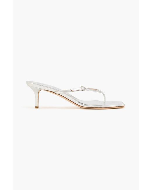 Aeyde White Leigh Leather Mules