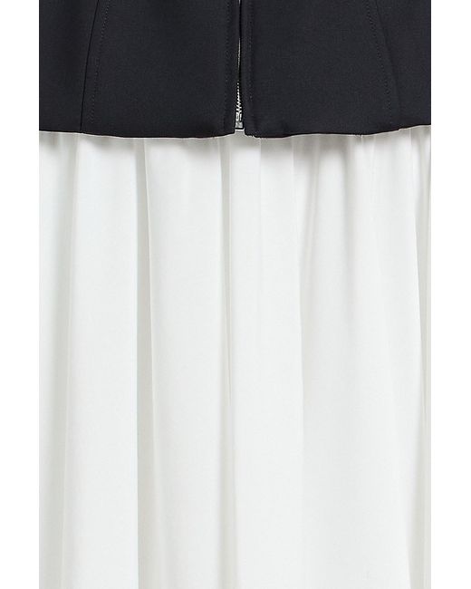 Jonathan Simkhai White Jolynn Jersey And Poplin Maxi Dress