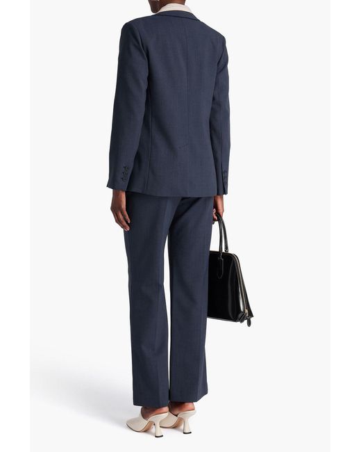 Claudie Pierlot Blue Wool-blend Twill Blazer