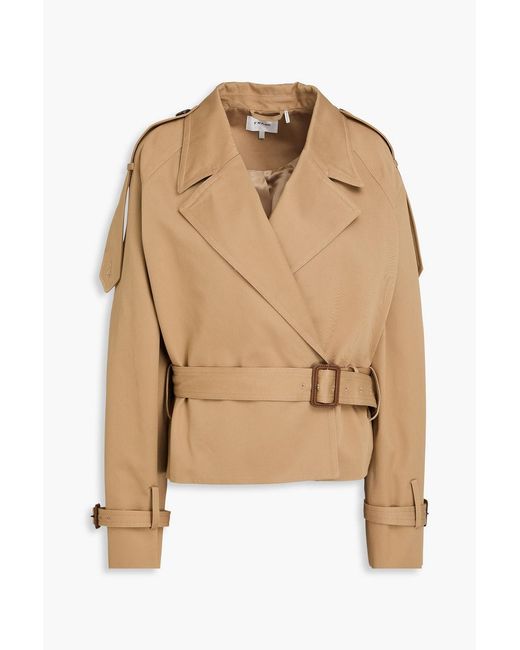 FRAME Natural Belted Cotton-Twill Jacket