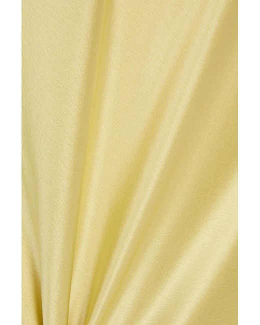 By Malene Birger Yellow Boshan Satin Midi Skirt