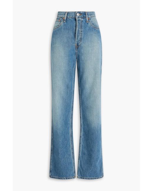 Re/done Blue 90S High-Rise Straight-Leg Jeans