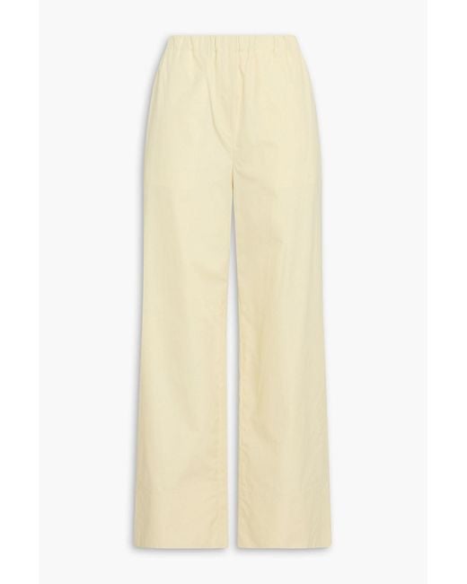 Totême  Natural Cotton-poplin Wide-leg Pants