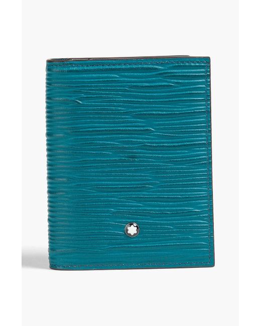 Montblanc Kartenetui aus geprägtem leder in Blue für Herren