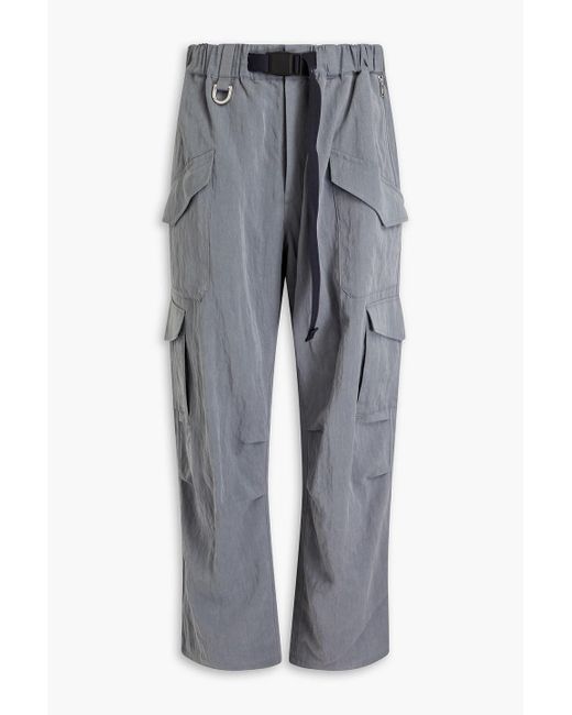 Y-3 Gray Twill Cargo Pants for men
