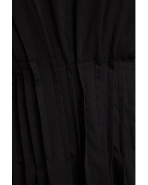 Bondi Born Black Calvi Cotton-blend Poplin Maxi Dress