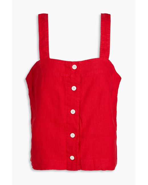 Alex Mill Red Linen Top