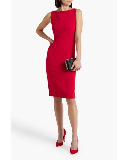Carolina Herrera Red Crepe Dress