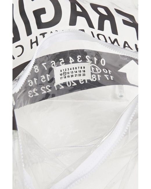 Maison Margiela Bedruckte tote bag aus pvc in White für Herren
