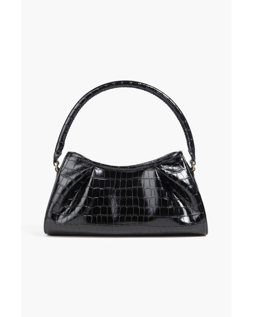 Elleme Black Dimple Croc-effect Leather Shoulder Bag