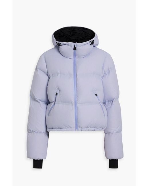 Aztech Mountain Blue Minnie Nuke Cropped Quilted Down Ski Jacket