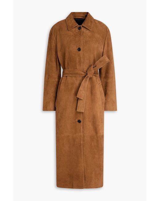 Theory Brown Suede Coat