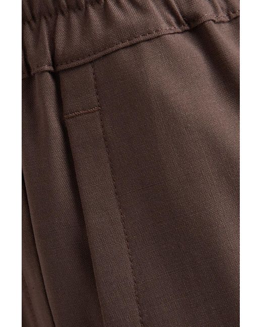 Sandro Brown Alpha Wool-blend Drawstring Shorts for men