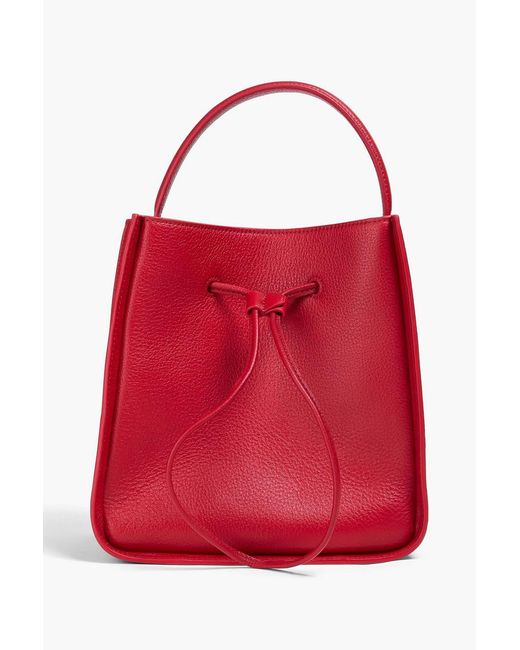 3.1 Phillip Lim Red Soleil Small Pebbled-Leather Bucket Bag