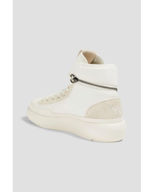 Y-3 White Ajatu Court Canvas High-top Sneakers for men
