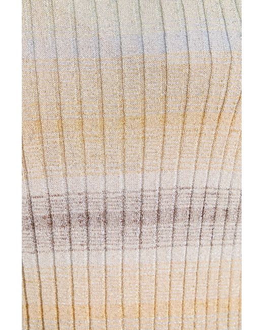 Missoni Natural Metallic Crochet-Knit Mini Dress