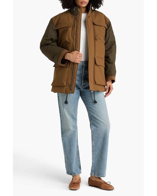 Kassl Brown Two-Tone Cotton-Canvas Jacket