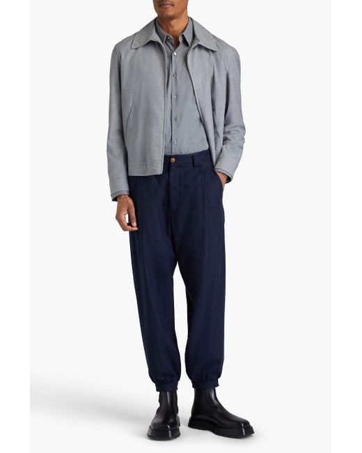 Giorgio Armani Karottenhose aus flanell aus einer kaschmir-wollmischung in Blue für Herren