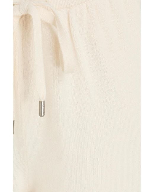 Jonathan Simkhai Natural Celine Cropped Cotton And Cashmere-Blend Wide-Leg Pants