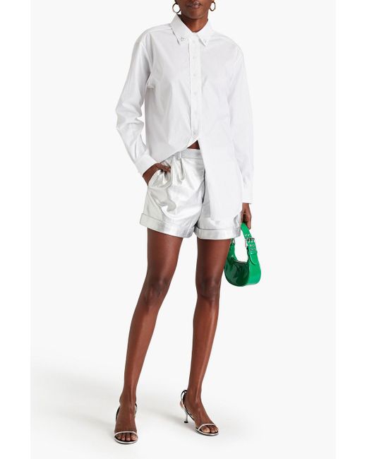 Saloni White Gigi hemd aus baumwollpopeline