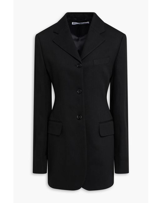 Acne Black Wool-Blend Blazer