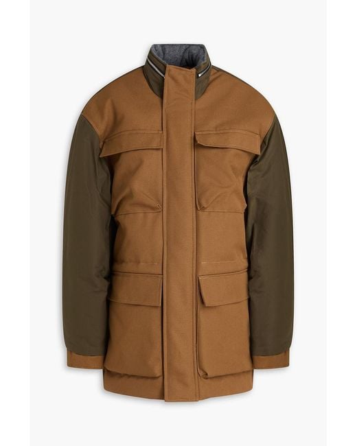Kassl Brown Two-Tone Cotton-Canvas Jacket